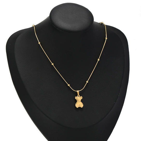 Stainless Steel Love Bear Pendant Electroplated Diy Sweater Necklace And Bracelet Pendant Accessories