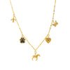 Stainless Steel Love Butterfly Pendant Necklace With Furnace Vacuum Plating And Geometric Style