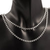 Stainless Steel Love Chain Peach Heart Double Layer Three Dimensional Non Fading Necklace Bracelet