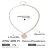 Stainless Steel Love Earrings Pendant Necklace Jewelry With Color Matching And Electroplating