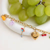 Stainless Steel Love Fruit Style Bracelet With Electroplating Jewelry For Women