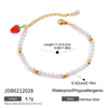 Stainless Steel Love Fruit Style Bracelet With Electroplating Jewelry For Women