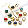 Stainless Steel Love Glass Niche Style 18K Electroplated Pendant Jewelry Accessories