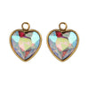 Stainless Steel Love Glass Niche Style 18K Electroplated Pendant Jewelry Accessories