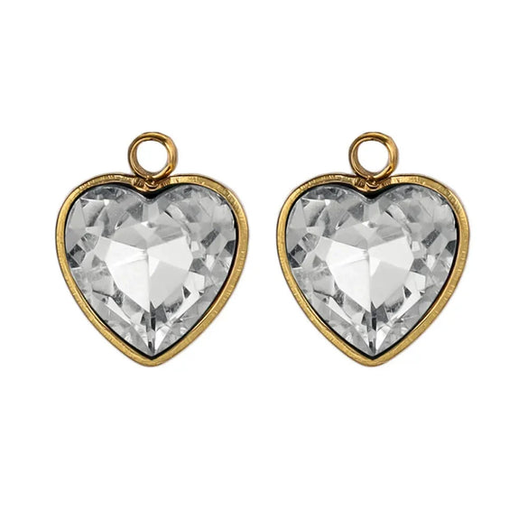 Stainless Steel Love Glass Niche Style 18K Electroplated Pendant Jewelry Accessories