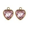 Stainless Steel Love Glass Niche Style 18K Electroplated Pendant Jewelry Accessories