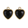 Stainless Steel Love Heart Crystal Pendant Accessories For Necklace And Earrings With Electroplating