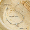 Stainless Steel Love Heart Inlaid Zircon Electroplated Bracelet For Women Fashion Jewelry
