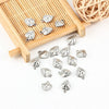Stainless Steel Love Heart Shape Pendant For Necklace Bracelet Extension Chain With Electrolysis Treatment