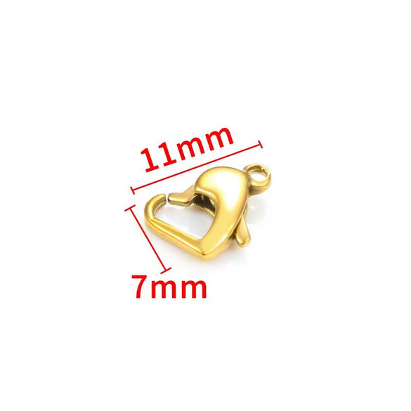 Stainless Steel Love Heartshaped Lobster Buckle Jewelry Accessories For Bracelet Necklace With Electroplating