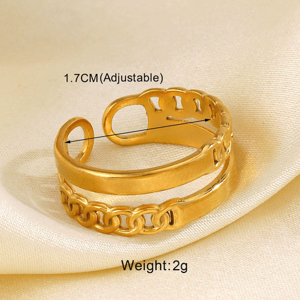 Stainless Steel Love Hip Hop Personality Ring For Women With Cross And Heart Shaped Design And Electroplating Treatment