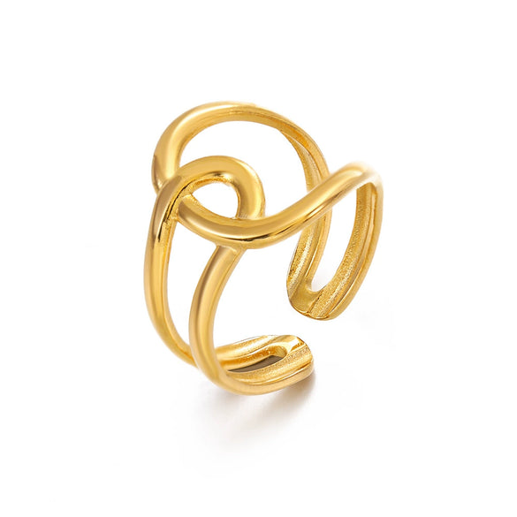 Stainless Steel Love Hip Hop Personality Ring For Women With Cross And Heart Shaped Design And Electroplating Treatment