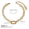 316L Stainless Steel Love Hollow Croissant Bracelet With Natural Stone Pearl Electroplating