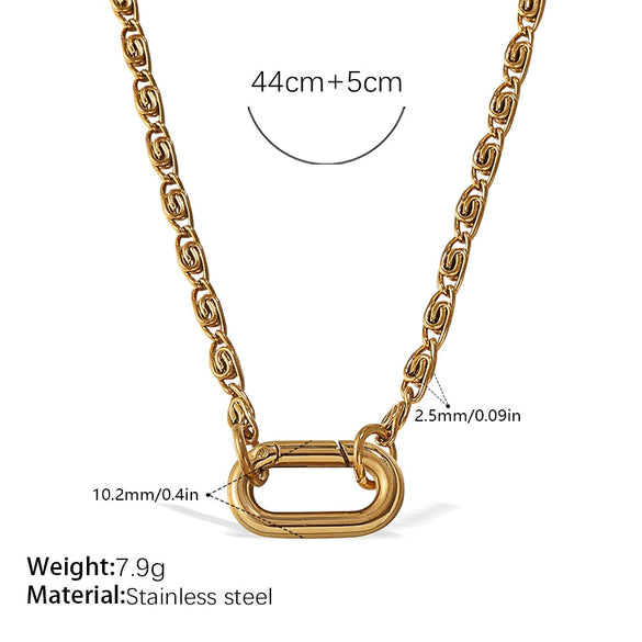 316L Stainless Steel Love Hollow Croissant Bracelet With Natural Stone Pearl Electroplating