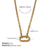 316L Stainless Steel Love Hollow Croissant Bracelet With Natural Stone Pearl Electroplating