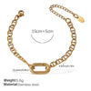 316L Stainless Steel Love Hollow Croissant Bracelet With Natural Stone Pearl Electroplating