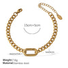 316L Stainless Steel Love Hollow Croissant Bracelet With Natural Stone Pearl Electroplating