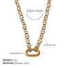 316L Stainless Steel Love Hollow Croissant Bracelet With Natural Stone Pearl Electroplating