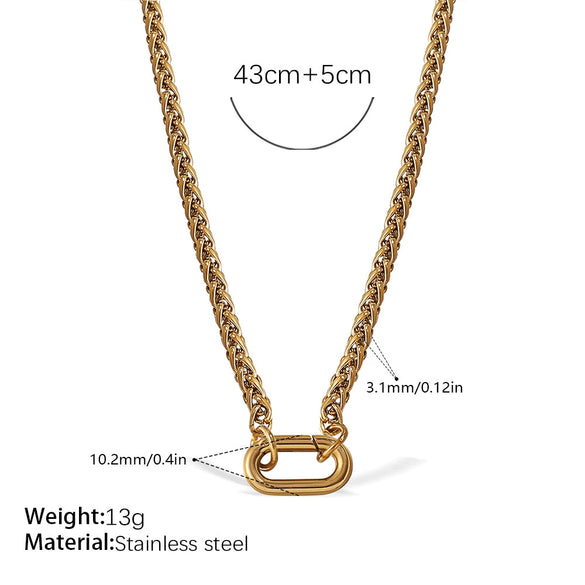 316L Stainless Steel Love Hollow Croissant Bracelet With Natural Stone Pearl Electroplating