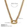 316L Stainless Steel Love Hollow Croissant Bracelet With Natural Stone Pearl Electroplating