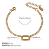 316L Stainless Steel Love Hollow Croissant Bracelet With Natural Stone Pearl Electroplating