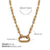 316L Stainless Steel Love Hollow Croissant Bracelet With Natural Stone Pearl Electroplating