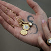 Stainless Steel Love Horseshoe Inlaid Zirconium Necklace Bracelet Pendant Furnace Vacuum Plated 18K Gold Color