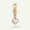 Stainless Steel Love Horseshoe Inlaid Zirconium Necklace Bracelet Pendant Furnace Vacuum Plated 18K Gold Color
