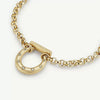 Stainless Steel Love Horseshoe Inlaid Zirconium Necklace Bracelet Pendant Furnace Vacuum Plated 18K Gold Color