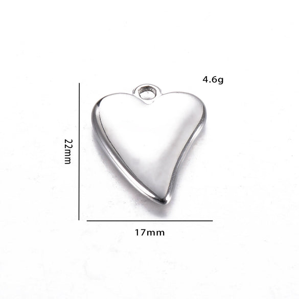Stainless Steel Love Irregular Heart Electroplated Handmade Jewelry Accessories Pendant