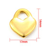 Stainless Steel Love Lock And Heart Shape Jewelry Diy Polished Vacuum Electroplated Pendant For Necklace Bracelet Waist Chain