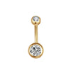 Stainless Steel Love Navel Ring Body Piercing Jewelry With Flower Pattern