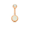 Stainless Steel Love Navel Ring Body Piercing Jewelry With Flower Pattern