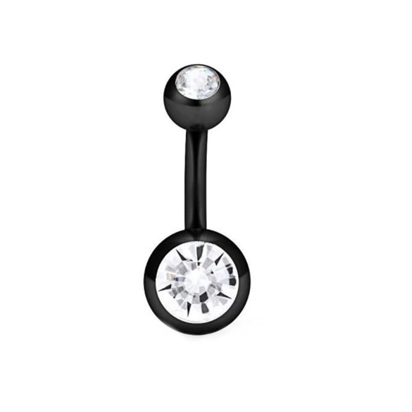 Stainless Steel Love Navel Ring Body Piercing Jewelry With Flower Pattern