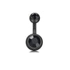 Stainless Steel Love Navel Ring Body Piercing Jewelry With Flower Pattern