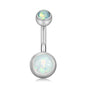 Stainless Steel Love Navel Ring Body Piercing Jewelry With Flower Pattern