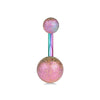 Stainless Steel Love Navel Ring Body Piercing Jewelry With Flower Pattern