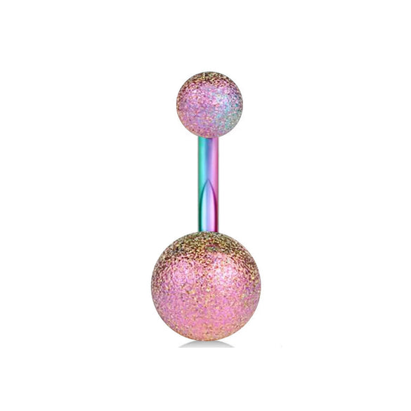 Stainless Steel Love Navel Ring Body Piercing Jewelry With Flower Pattern