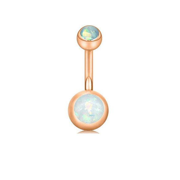 Stainless Steel Love Navel Ring Body Piercing Jewelry With Flower Pattern