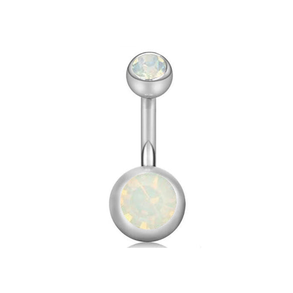 Stainless Steel Love Navel Ring Body Piercing Jewelry With Flower Pattern