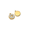 Stainless Steel Love Palm Peach Heart Pendant Oil Dripping Diy Retro Necklace Earrings Accessories