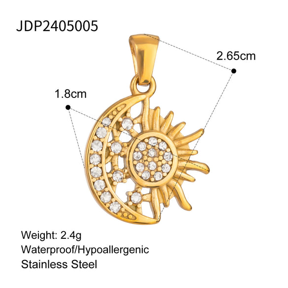 Stainless Steel Love Pendant Accessories With Electroplating Treatment