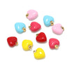Stainless Steel Love Pendant Macaron Style Geometric Dripping Oil Peach Heart Women's Necklace Pendant