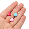 Stainless Steel Love Pendant Macaron Style Geometric Dripping Oil Peach Heart Women's Necklace Pendant