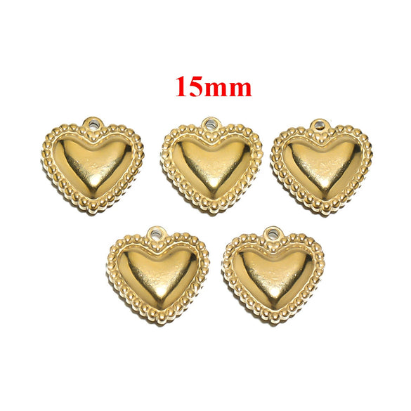 Stainless Steel Love Pendant Vacuum Electroplated Diy Couple Necklace