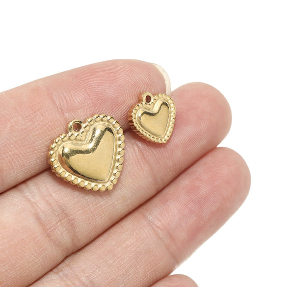 Stainless Steel Love Pendant Vacuum Electroplated Diy Couple Necklace