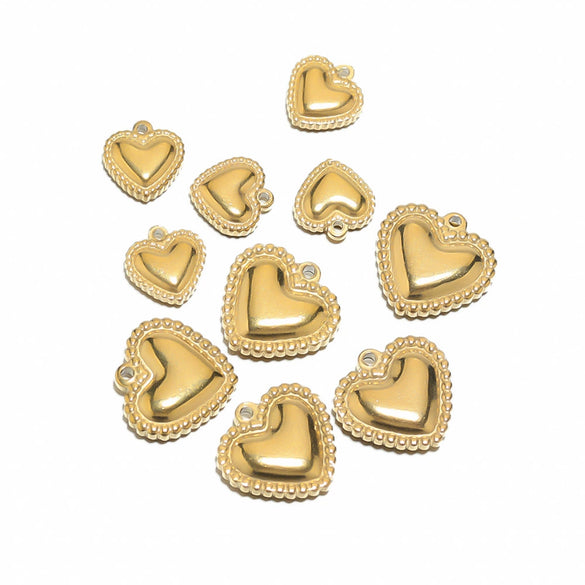 Stainless Steel Love Pendant Vacuum Electroplated Diy Couple Necklace