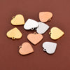 Stainless Steel Love Shape Jewelry Accessories Singlesided Polished Brushed Electroplated Diy Necklace Bracelet Pendant