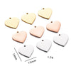 Stainless Steel Love Shape Jewelry Accessories Singlesided Polished Brushed Electroplated Diy Necklace Bracelet Pendant