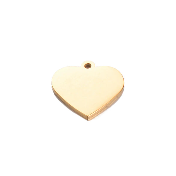 Stainless Steel Love Shape Jewelry Accessories Singlesided Polished Brushed Electroplated Diy Necklace Bracelet Pendant